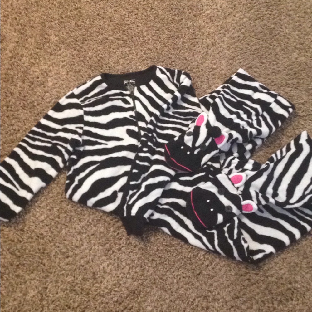 Footie Zebra pajamas Women's
